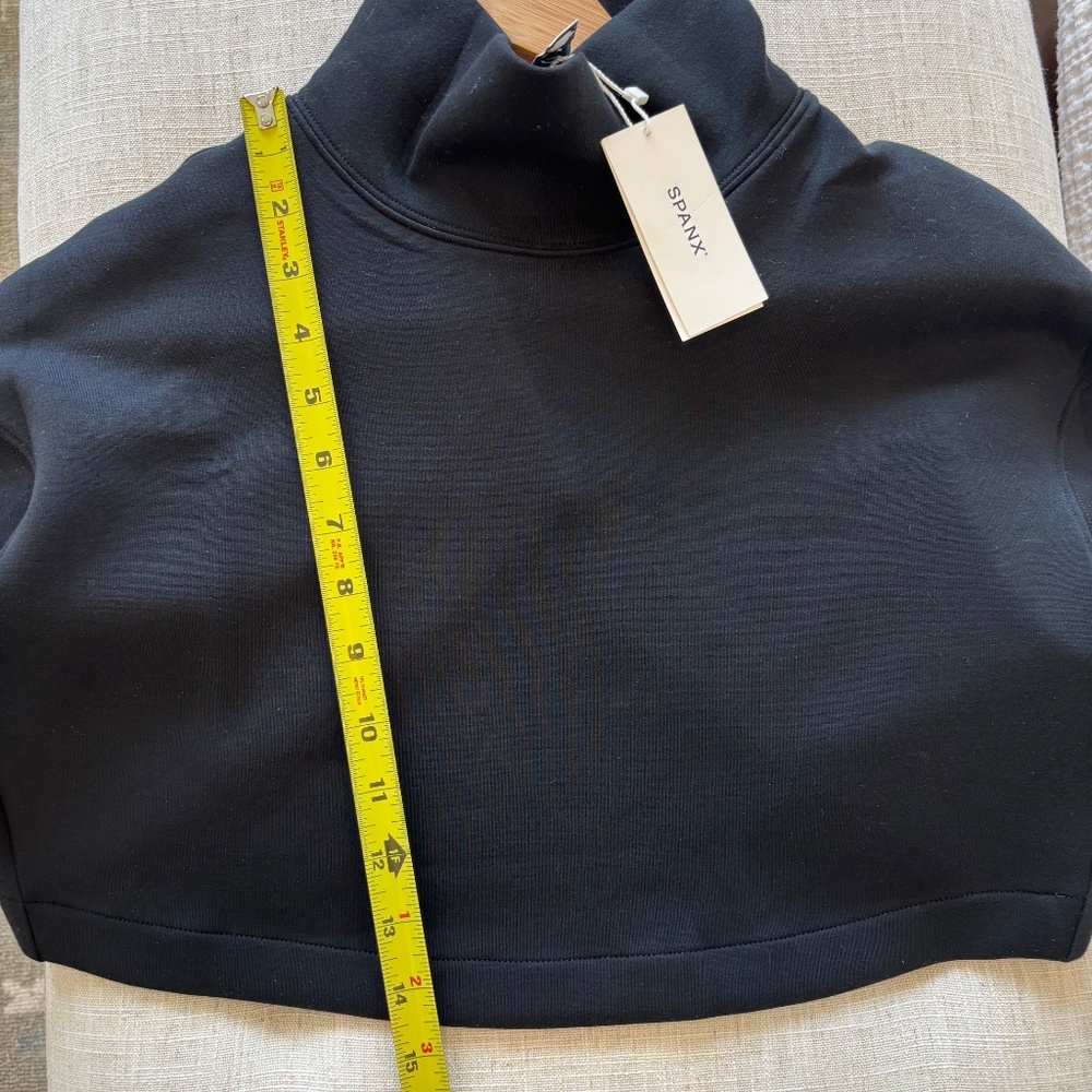 NWT SPANX  Scuba Crop Bolero Top, Size XS, black - Picture 6 of 8